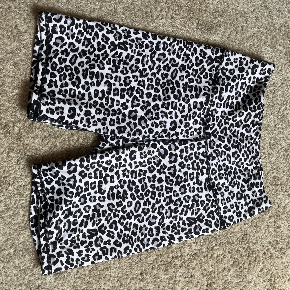 Leopard Print Biker Shorts